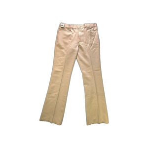 Vintage Lee Frontier Jean Pants 38x34 Khaki Tan USA Made 1970s Polyester